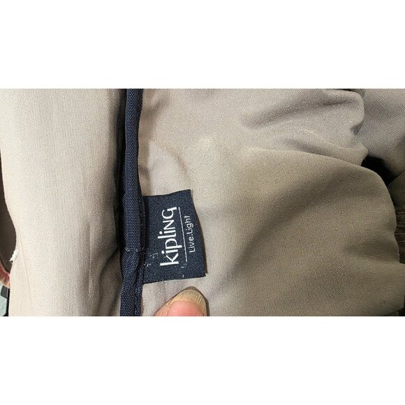 Kipling Navy Blue Backpack With Pink & Aqua Straps Front Pocket Keychain Accesso - Picture 4 of 7